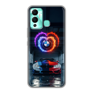 Силиконовый противоударный чехол на Infinix Hot 12 Play с принтом BMW БМВ