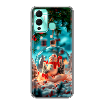 Силиконовый противоударный чехол на Infinix Hot 12 Play с принтом Новый год