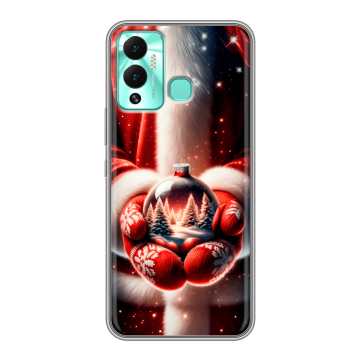 Силиконовый противоударный чехол на Infinix Hot 12 Play с принтом Новый год