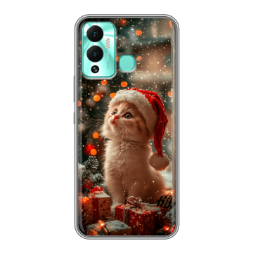 Силиконовый противоударный чехол на Infinix Hot 12 Play с принтом Новый год