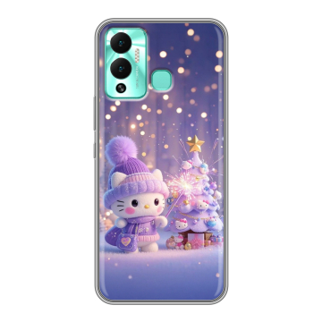 Силиконовый противоударный чехол на Infinix Hot 12 Play с принтом Новый год