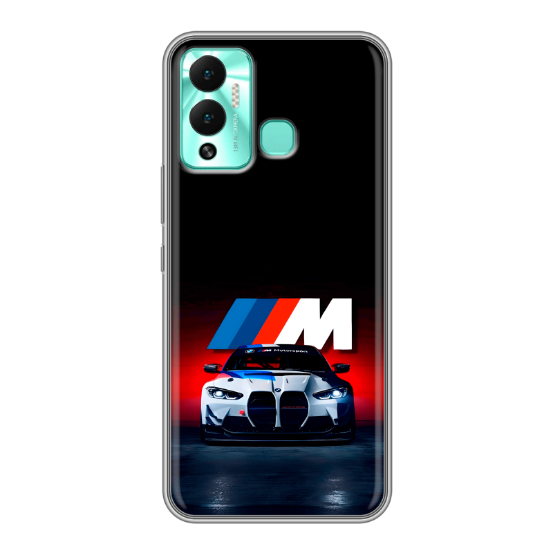 Силиконовый противоударный чехол на Infinix Hot 12 Play с принтом БМВ BMW Силиконовый противоударный чехол на Infinix Hot 12 Play с принтом БМВ BMW