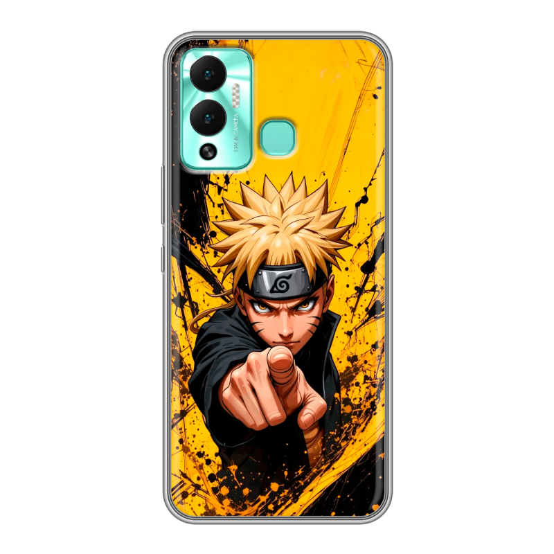 Силиконовый противоударный чехол на Infinix Hot 12 Play с принтом Naruto Наруто Силиконовый противоударный чехол на Infinix Hot 12 Play с принтом Naruto Наруто