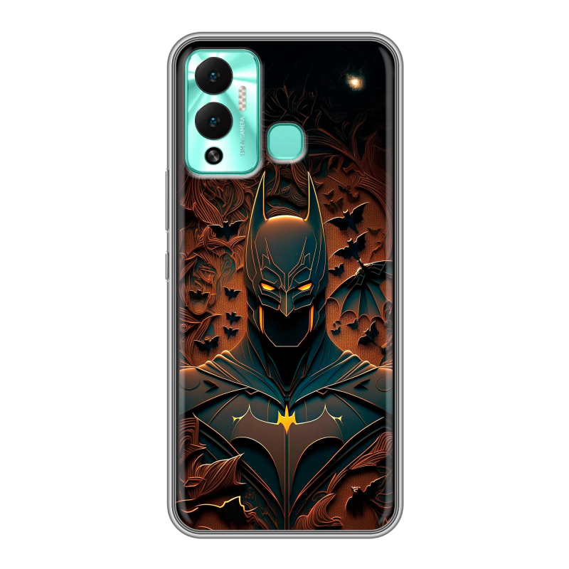 Силиконовый противоударный чехол на Infinix Hot 12 Play с принтом Batman Бэтмен Силиконовый противоударный чехол на Infinix Hot 12 Play с принтом Batman Бэтмен
