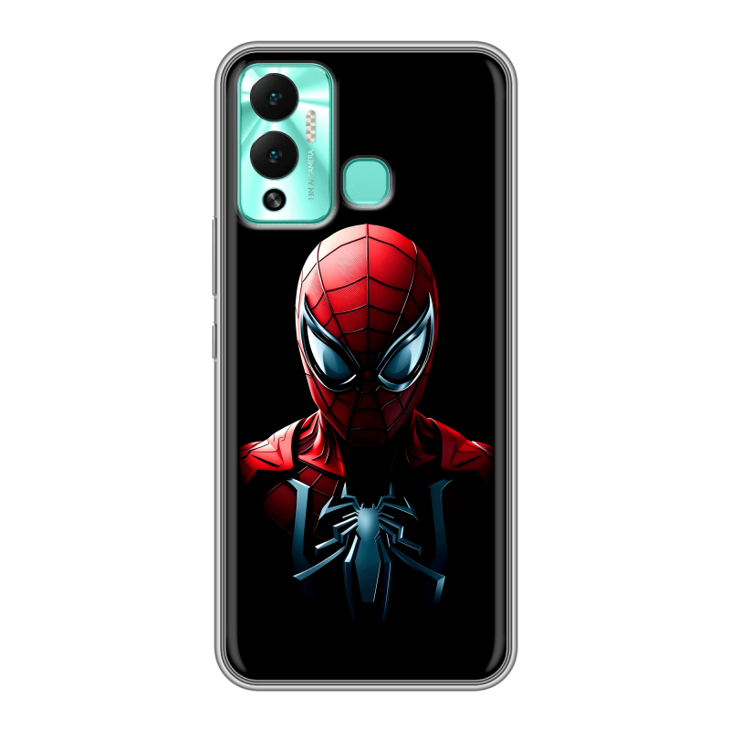 Силиконовый противоударный чехол на Infinix Hot 12 Play с принтом Spiderman Человек паук Силиконовый противоударный чехол на Infinix Hot 12 Play с принтом Spiderman Человек паук