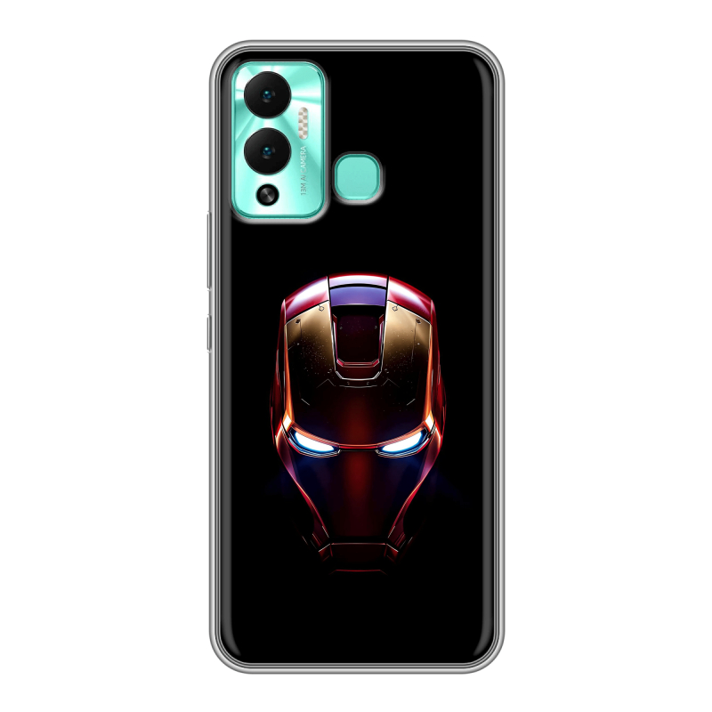 Силиконовый противоударный чехол на Infinix Hot 12 Play с принтом IronMan Железный человек Силиконовый противоударный чехол на Infinix Hot 12 Play с принтом IronMan Железный человек