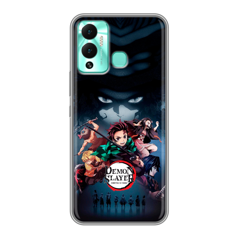 Силиконовый противоударный чехол на Infinix Hot 12 Play с принтом Demon Slayer Клинок рассекающий демонов Силиконовый противоударный чехол на Infinix Hot 12 Play с принтом Demon Slayer Клинок рассекающий демонов