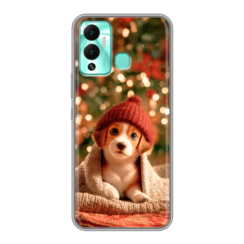 Силиконовый противоударный чехол на Infinix Hot 12 Play с принтом Новый год Силиконовый противоударный чехол на Infinix Hot 12 Play с принтом Новый год
