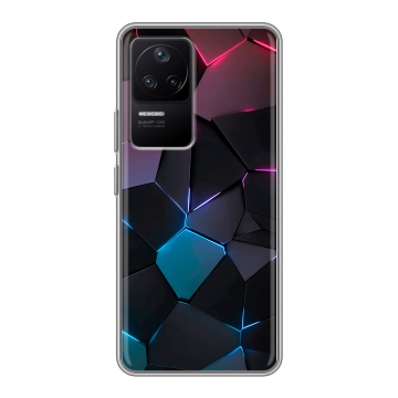 Силиконовый чехол на Xiaomi Poco F4 с принтом Геометрия неона Силиконовый чехол на Xiaomi Poco F4 с принтом Геометрия неона