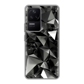 Силиконовый чехол на Xiaomi Poco F4 с принтом Черные кристаллы Силиконовый чехол на Xiaomi Poco F4 с принтом Черные кристаллы
