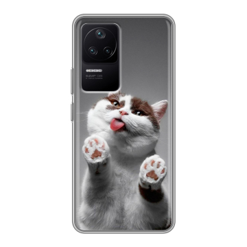 Силиконовый чехол на Xiaomi Poco F4 с принтом Коты Силиконовый чехол на Xiaomi Poco F4 с принтом Коты