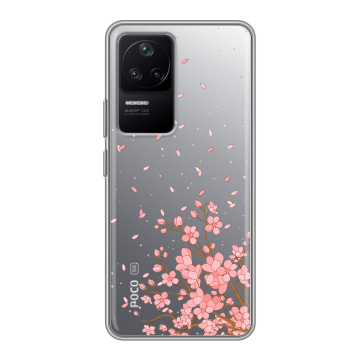 Силиконовый чехол на Xiaomi Poco F4 с принтом Ветка сакуры Силиконовый чехол на Xiaomi Poco F4 с принтом Ветка сакуры