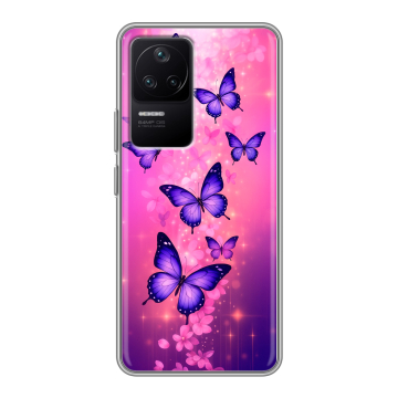 Силиконовый чехол на Xiaomi Poco F4 с принтом Бабочки Силиконовый чехол на Xiaomi Poco F4 с принтом Бабочки