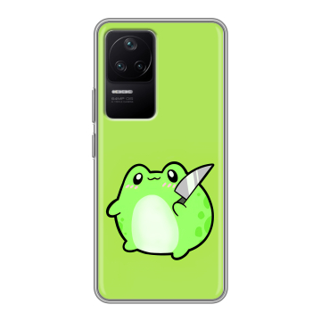 Силиконовый чехол на Xiaomi Poco F4 с принтом Лягушенок