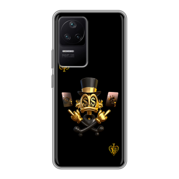Силиконовый чехол на Xiaomi Poco F4 с принтом Золотой скрудж макдак Силиконовый чехол на Xiaomi Poco F4 с принтом Золотой скрудж макдак