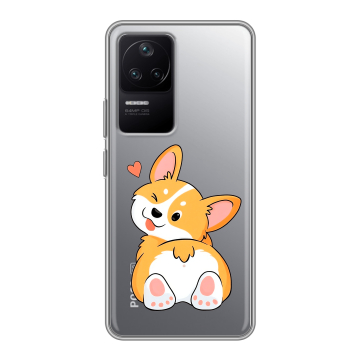 Силиконовый чехол на Xiaomi Poco F4 с принтом Корги Силиконовый чехол на Xiaomi Poco F4 с принтом Корги