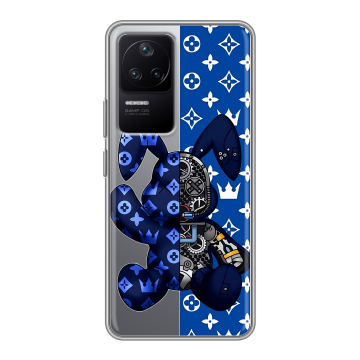 Силиконовый чехол на Xiaomi Poco F4 с принтом Луи робот Силиконовый чехол на Xiaomi Poco F4 с принтом Луи робот