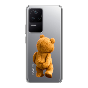 Силиконовый чехол на Xiaomi Poco F4 с принтом Медведь Силиконовый чехол на Xiaomi Poco F4 с принтом Медведь