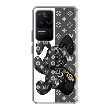 Силиконовый чехол на Xiaomi Poco F4 с принтом Луи робот Силиконовый чехол на Xiaomi Poco F4 с принтом Луи робот