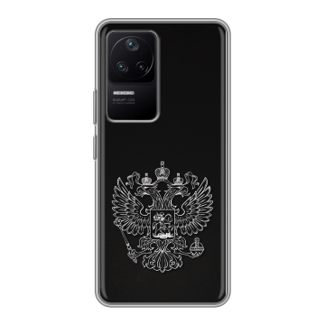 Силиконовый чехол на Xiaomi Poco F4 с принтом Герб России Силиконовый чехол на Xiaomi Poco F4 с принтом Герб России
