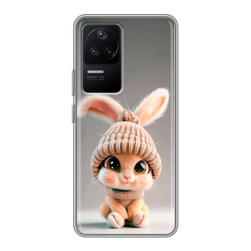 Силиконовый чехол на Xiaomi Poco F4 с принтом Кролик