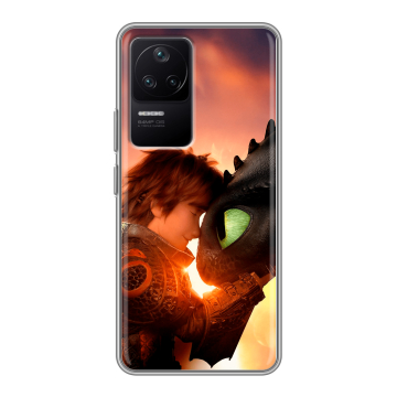 Силиконовый чехол на Xiaomi Poco F4 с принтом Как приручить дракона