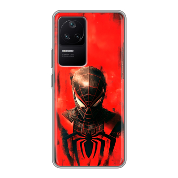 Силиконовый чехол на Xiaomi Poco F4 с принтом человек паук spiderman Силиконовый чехол на Xiaomi Poco F4 с принтом человек паук spiderman