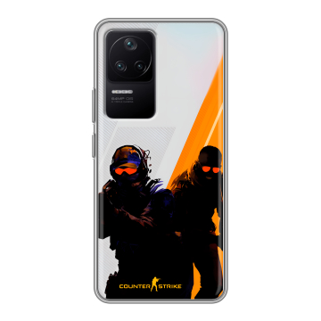 Силиконовый чехол на Xiaomi Poco F4 с принтом Контер страйк Counter strike