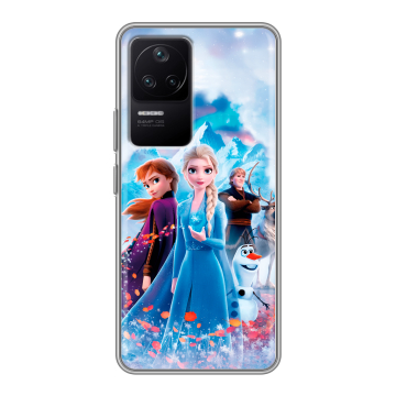 Силиконовый чехол на Xiaomi Poco F4 с принтом Холодное сердце Frozen Силиконовый чехол на Xiaomi Poco F4 с принтом Холодное сердце Frozen