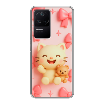 Силиконовый чехол на Xiaomi Poco F4 с принтом для девочек