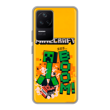 Силиконовый чехол на Xiaomi Poco F4 с принтом Майнкрафт Minecraft