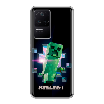Силиконовый чехол на Xiaomi Poco F4 с принтом Майнкрафт Minecraft