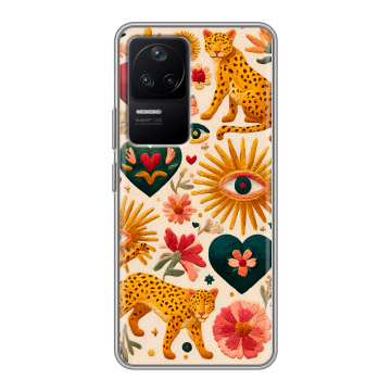 Силиконовый чехол на Xiaomi Poco F4 с принтом Модный принт Силиконовый чехол на Xiaomi Poco F4 с принтом Модный принт