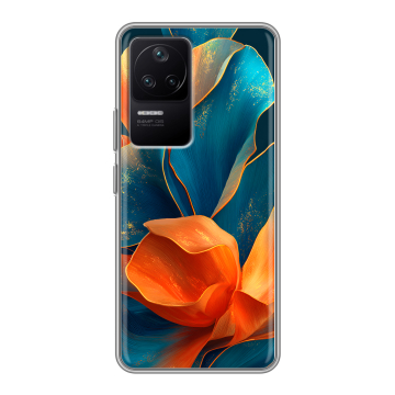 Силиконовый чехол на Xiaomi Poco F4 с принтом Цветы Силиконовый чехол на Xiaomi Poco F4 с принтом Цветы