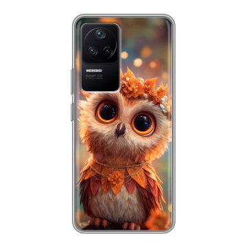 Силиконовый чехол на Xiaomi Poco F4 с принтом Милая сова Силиконовый чехол на Xiaomi Poco F4 с принтом Милая сова