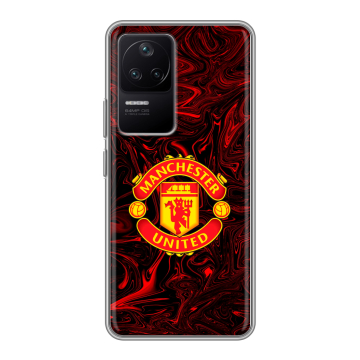 Силиконовый чехол на Xiaomi Poco F4 с принтом Manchester United Силиконовый чехол на Xiaomi Poco F4 с принтом Manchester United