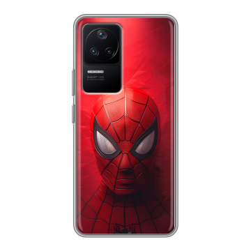 Силиконовый чехол на Xiaomi Poco F4 с принтом Spiderman Человек паук Силиконовый чехол на Xiaomi Poco F4 с принтом Spiderman Человек паук