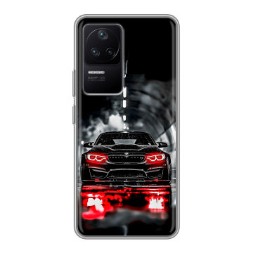 Силиконовый чехол на Xiaomi Poco F4 с принтом BMW БМВ