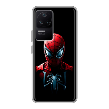 Силиконовый чехол на Xiaomi Poco F4 с принтом Spiderman Человек паук Силиконовый чехол на Xiaomi Poco F4 с принтом Spiderman Человек паук