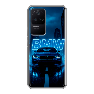 Силиконовый чехол на Xiaomi Poco F4 с принтом BMW БМВ Силиконовый чехол на Xiaomi Poco F4 с принтом BMW БМВ