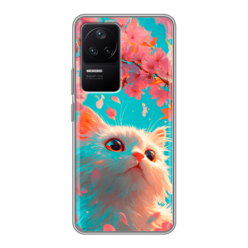 Силиконовый чехол на Xiaomi Poco F4 с принтом Красивый кот Силиконовый чехол на Xiaomi Poco F4 с принтом Красивый кот