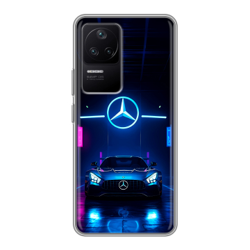 Силиконовый чехол на Xiaomi Poco F4 с принтом Mercedes Мерседес Силиконовый чехол на Xiaomi Poco F4 с принтом Mercedes Мерседес