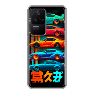 Силиконовый чехол на Xiaomi Poco F4 с принтом машины тачки Силиконовый чехол на Xiaomi Poco F4 с принтом машины тачки