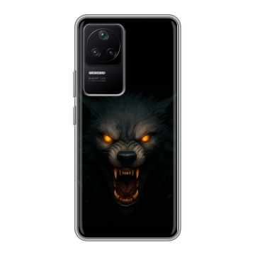 Силиконовый чехол на Xiaomi Poco F4 с принтом Волк Силиконовый чехол на Xiaomi Poco F4 с принтом Волк