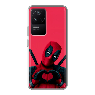 Силиконовый чехол на Xiaomi Poco F4 с принтом Дедпул Deadpool