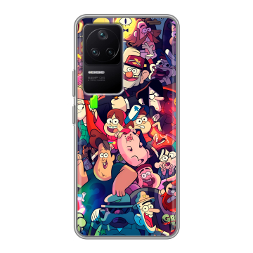 Силиконовый чехол на Xiaomi Poco F4 с принтом Gravity Falls Гравити Фолз