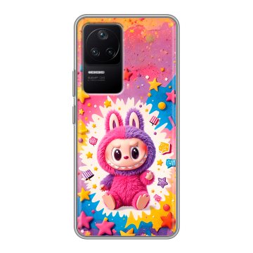 Силиконовый чехол на Xiaomi Poco F4 с принтом Labubu Лабубу Силиконовый чехол на Xiaomi Poco F4 с принтом Labubu Лабубу