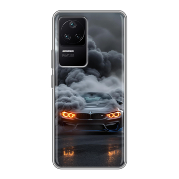 Силиконовый чехол на Xiaomi Poco F4 с принтом BMW БМВ