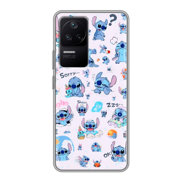 Силиконовый чехол на Xiaomi Poco F4 с принтом Лило и Стич Силиконовый чехол на Xiaomi Poco F4 с принтом Лило и Стич