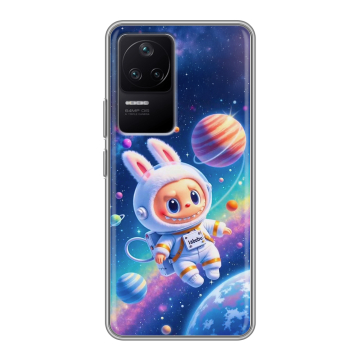 Силиконовый чехол на Xiaomi Poco F4 с принтом Labubu Лабубу
